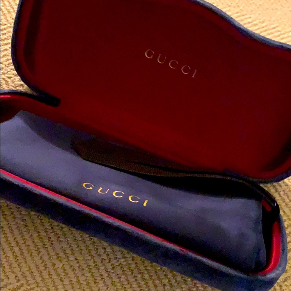 Gucci Blue Velvet glasses case
